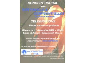 Affiche du concert choral décembre 2022