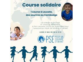 Affiche course solidaire des collégiens de Port Leucate en 2024
