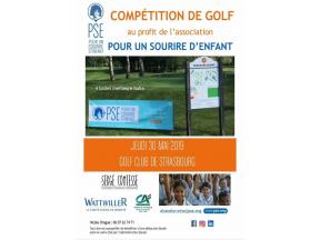 Affiche compétition de golf en mai 2019 à Strasbourg