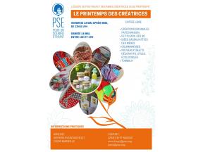 Affiche vente Le Printemps des créatrices à Marseille en mai 2022