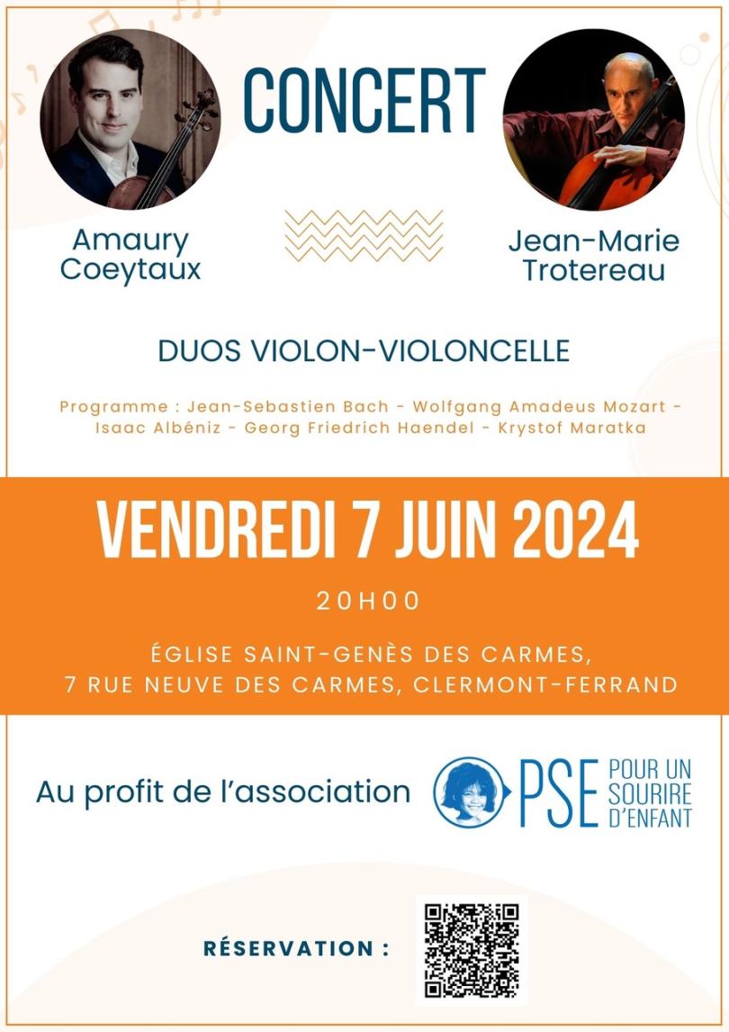 Affiche concert Clermont Ferrand juin 2024