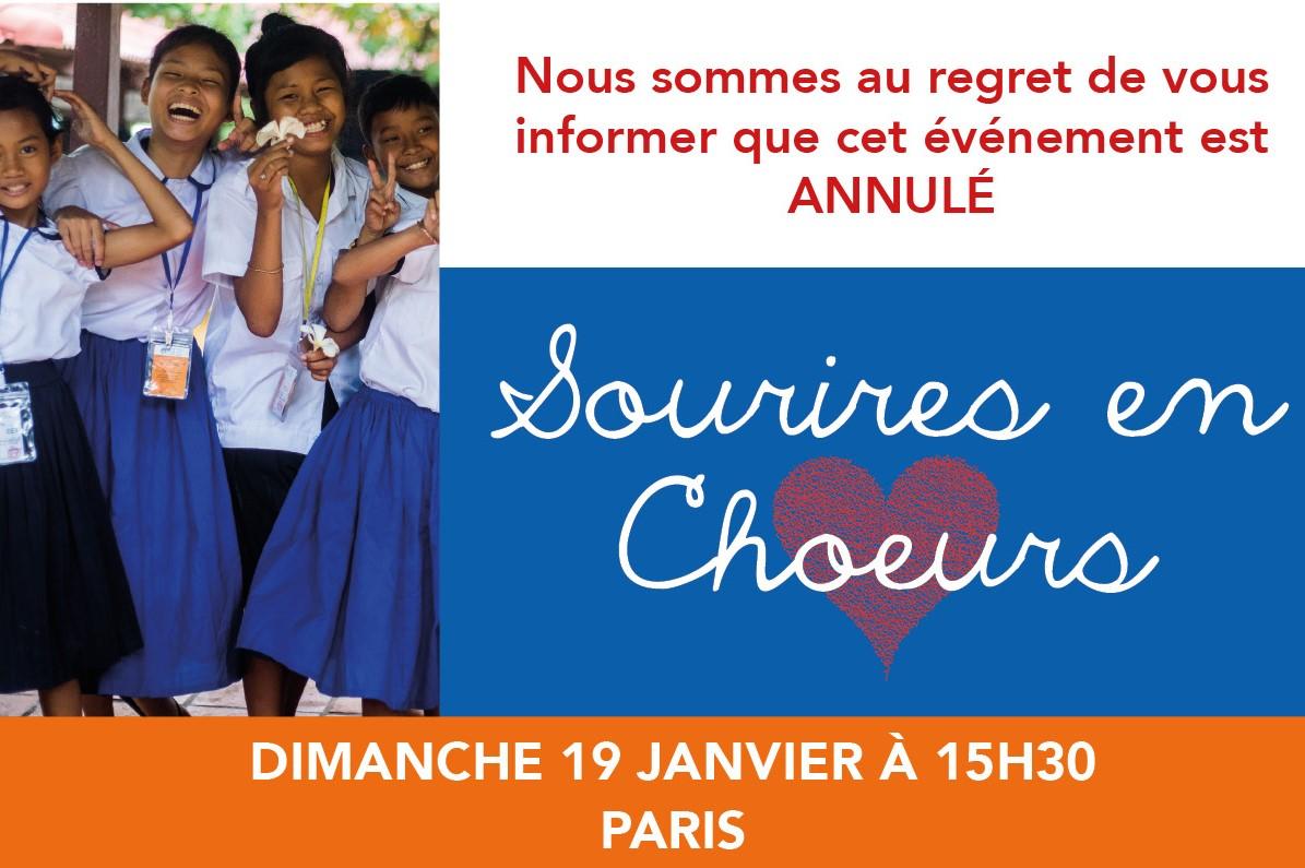 Affiche Sourires en Choeur à Paris - événement annulé